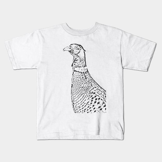 Pheasant Kids T-Shirt by nloooo